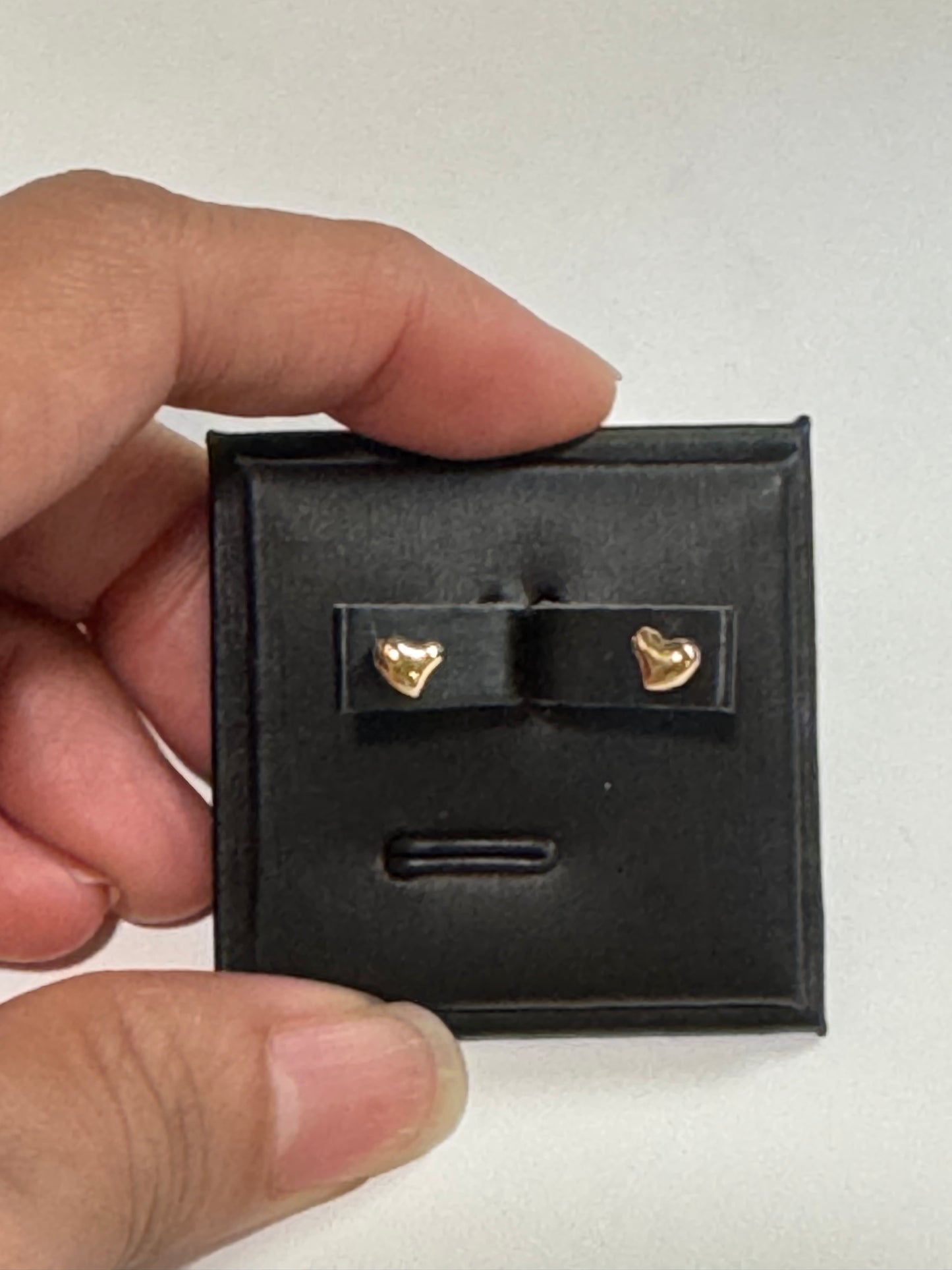 Quirky Gold Heart Studs Small