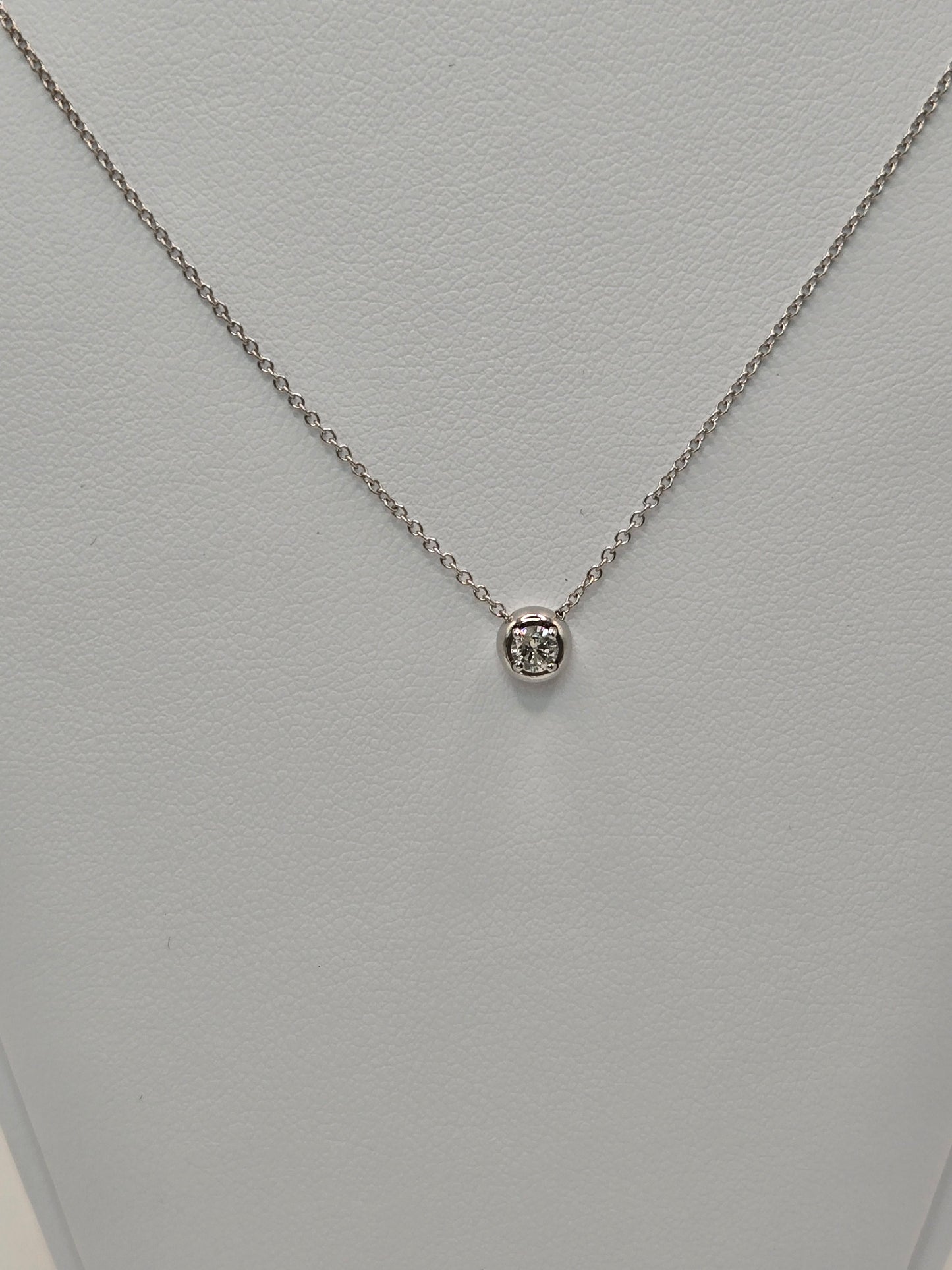 Zita Bezel Solitaire Diamond Necklace