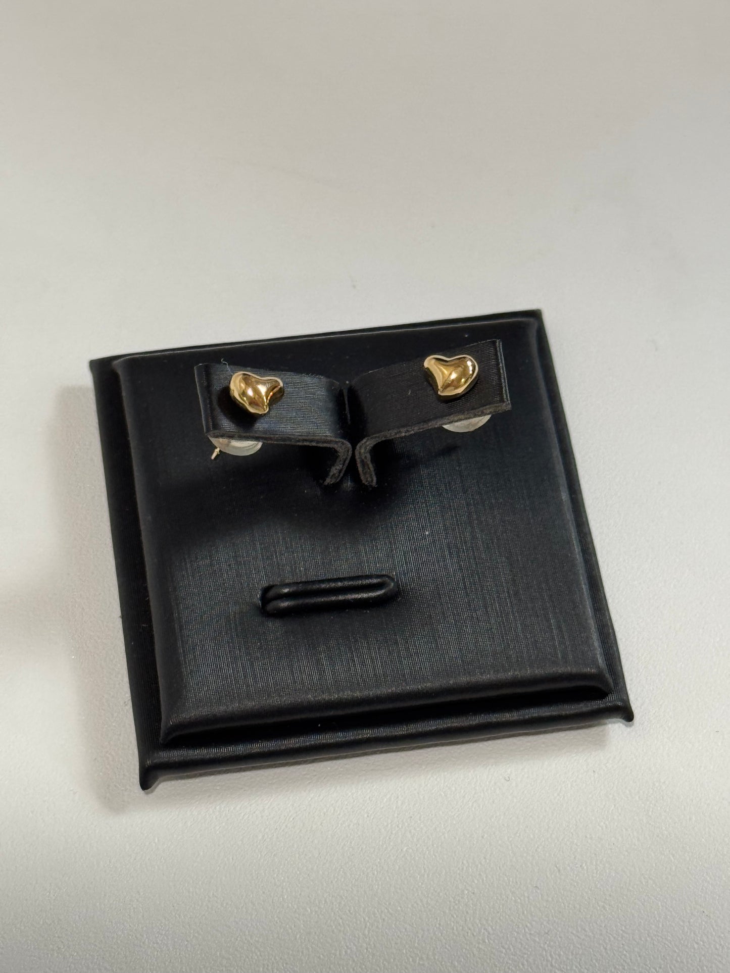 Quirky Gold Heart Studs Small