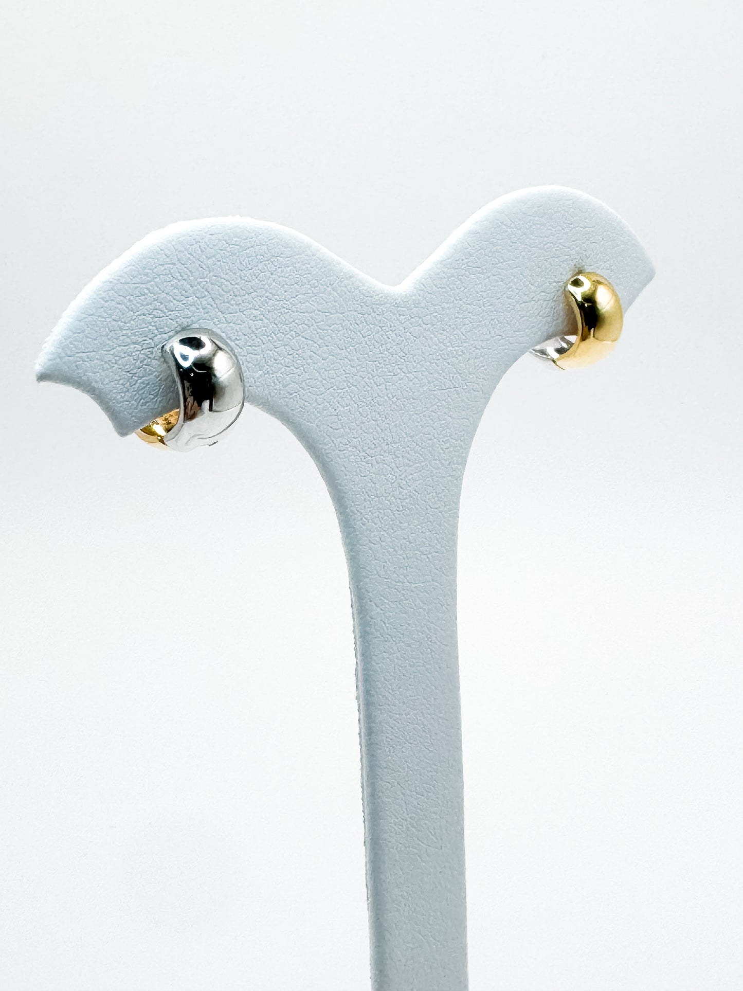 Valencia Reversible Huggies in Yellow and White Gold