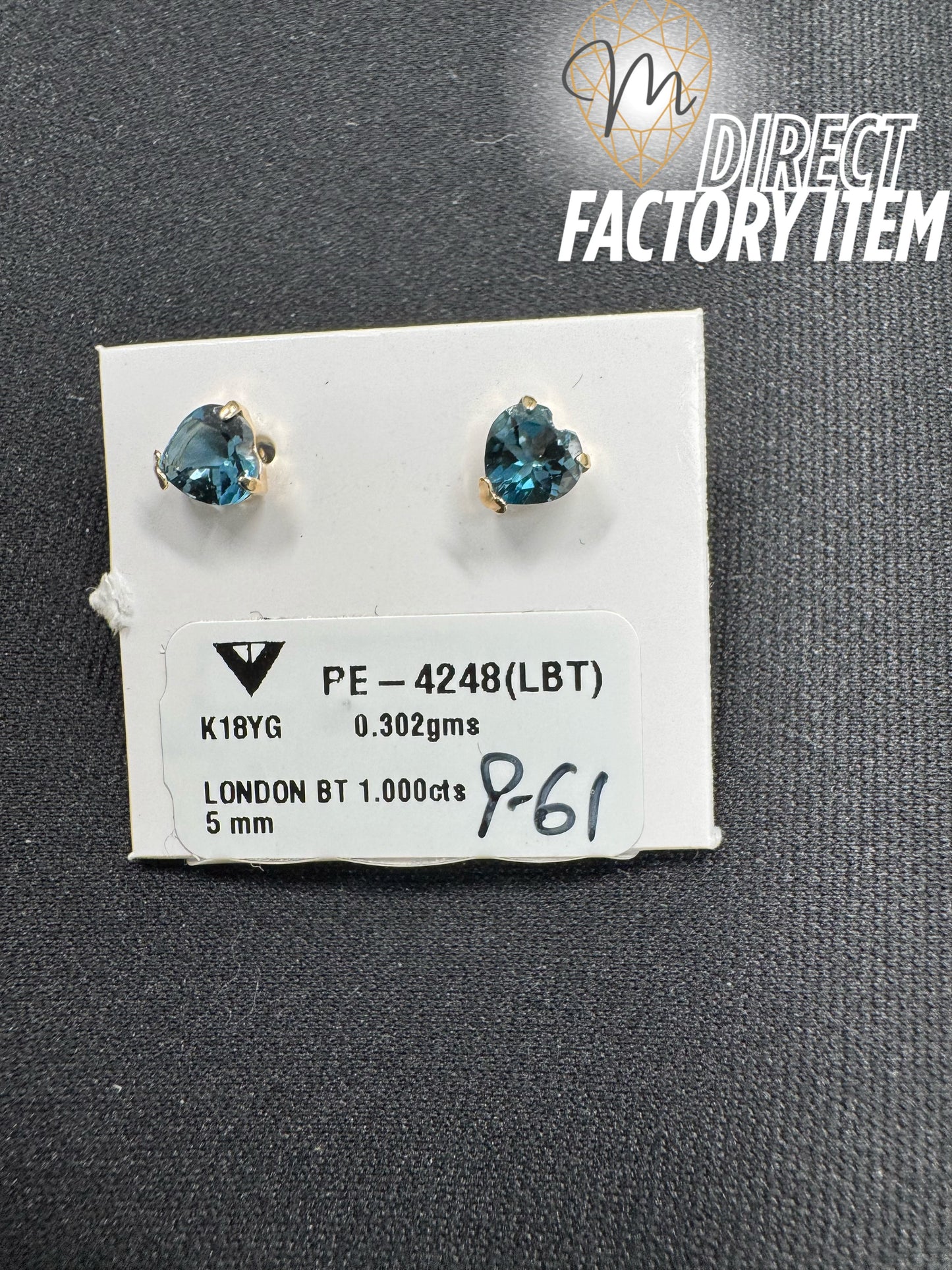 Factory Direct: London Blue Topaz Studs
