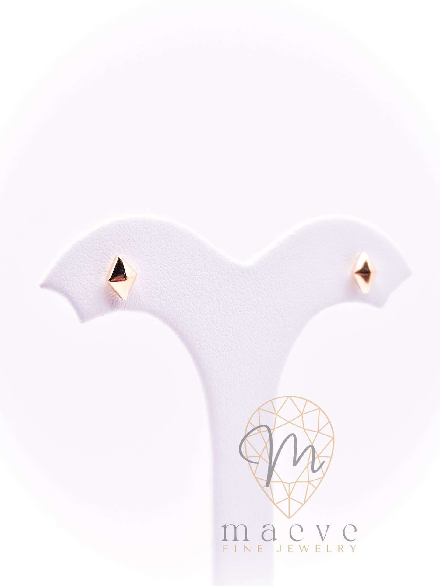 Classic Gold Diamond-shaped Studs Small