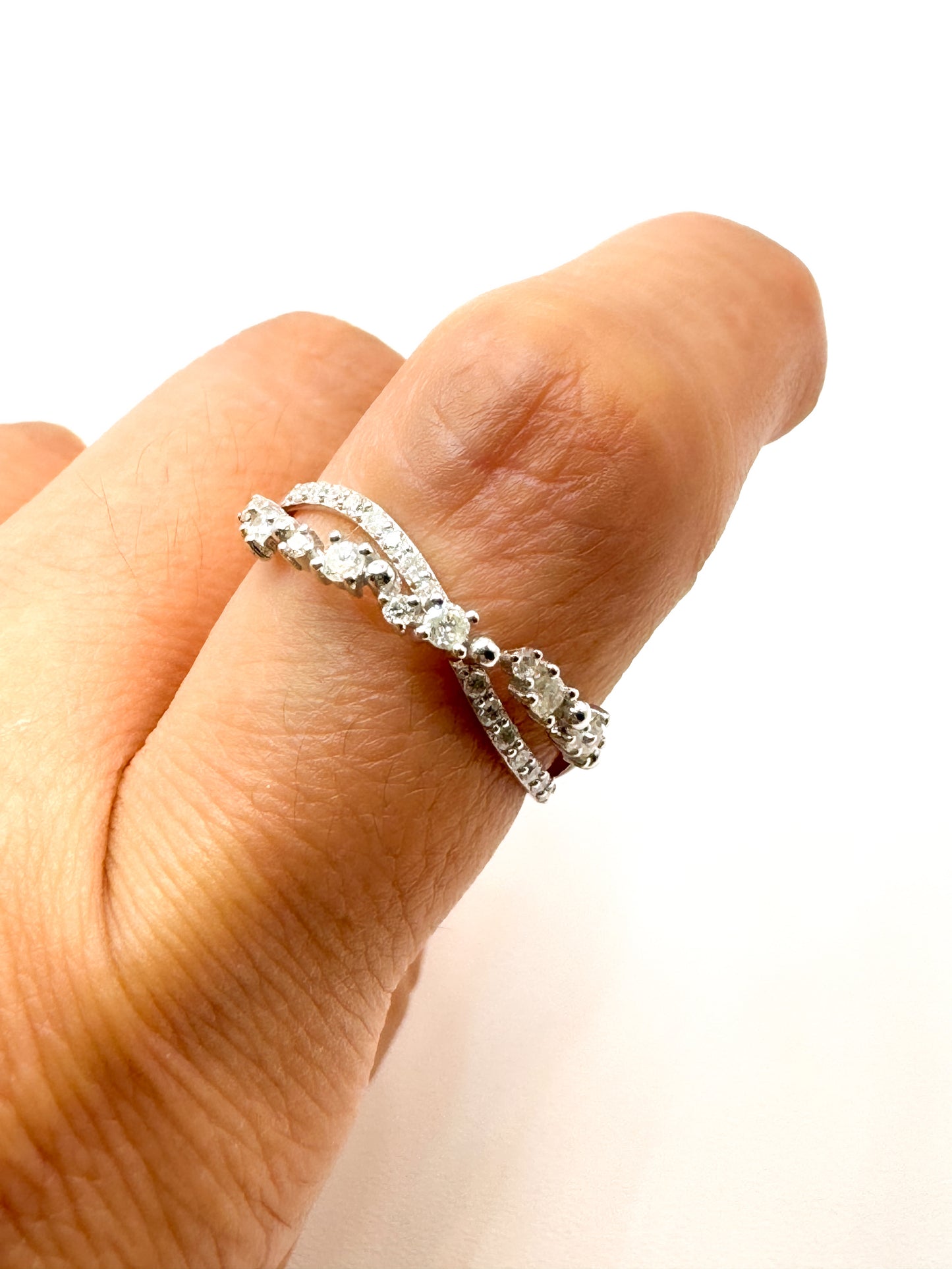 Manon Intertwined Half-eternity Diamond Ring