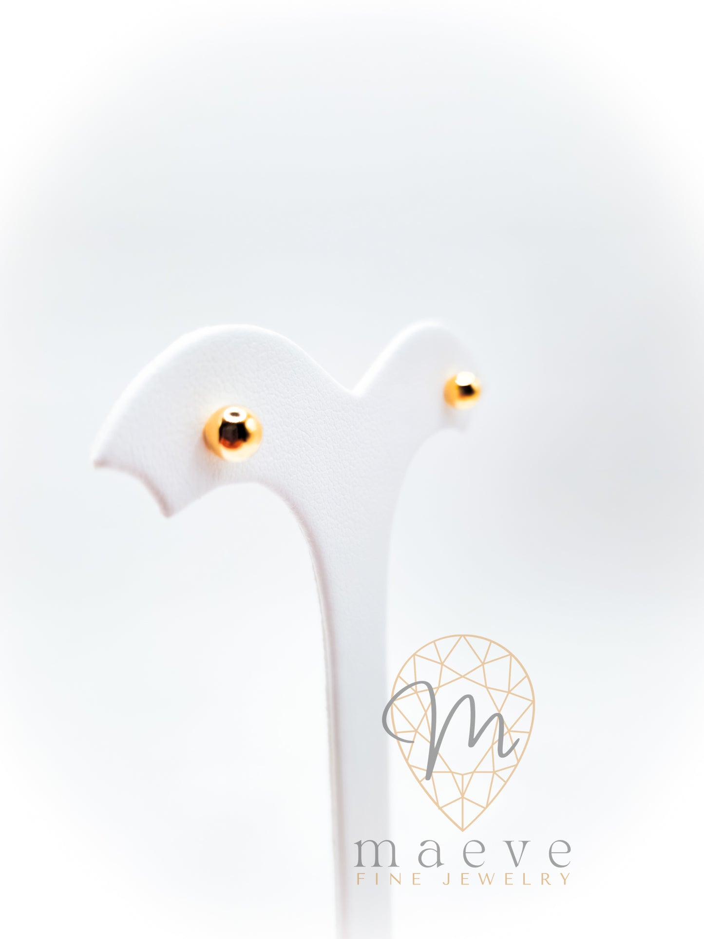 Classic Gold Ball Studs L - 8mm