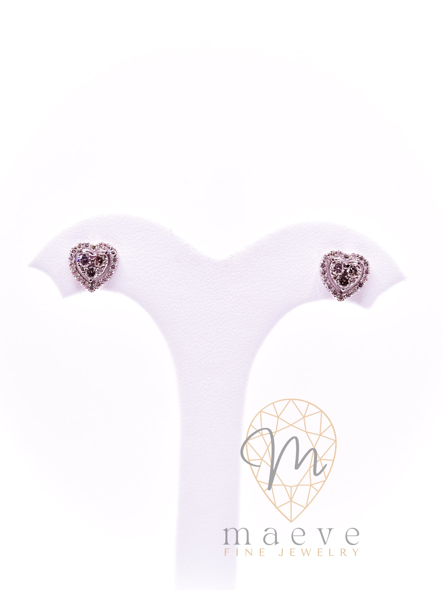 Classic Heart Diamond Earrings