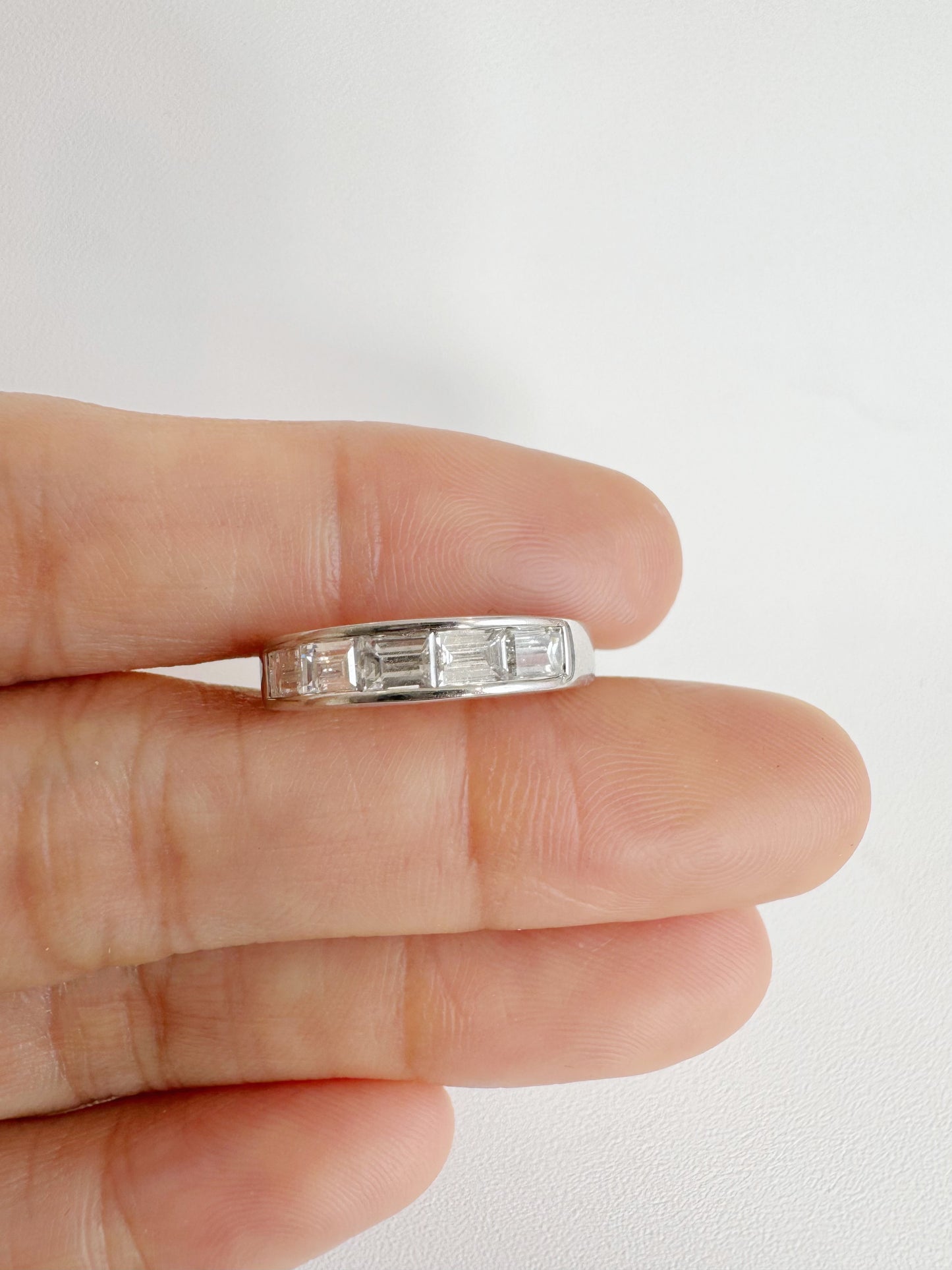 Rafaela Emerald Cut Diamond Half-Infinity Ring
