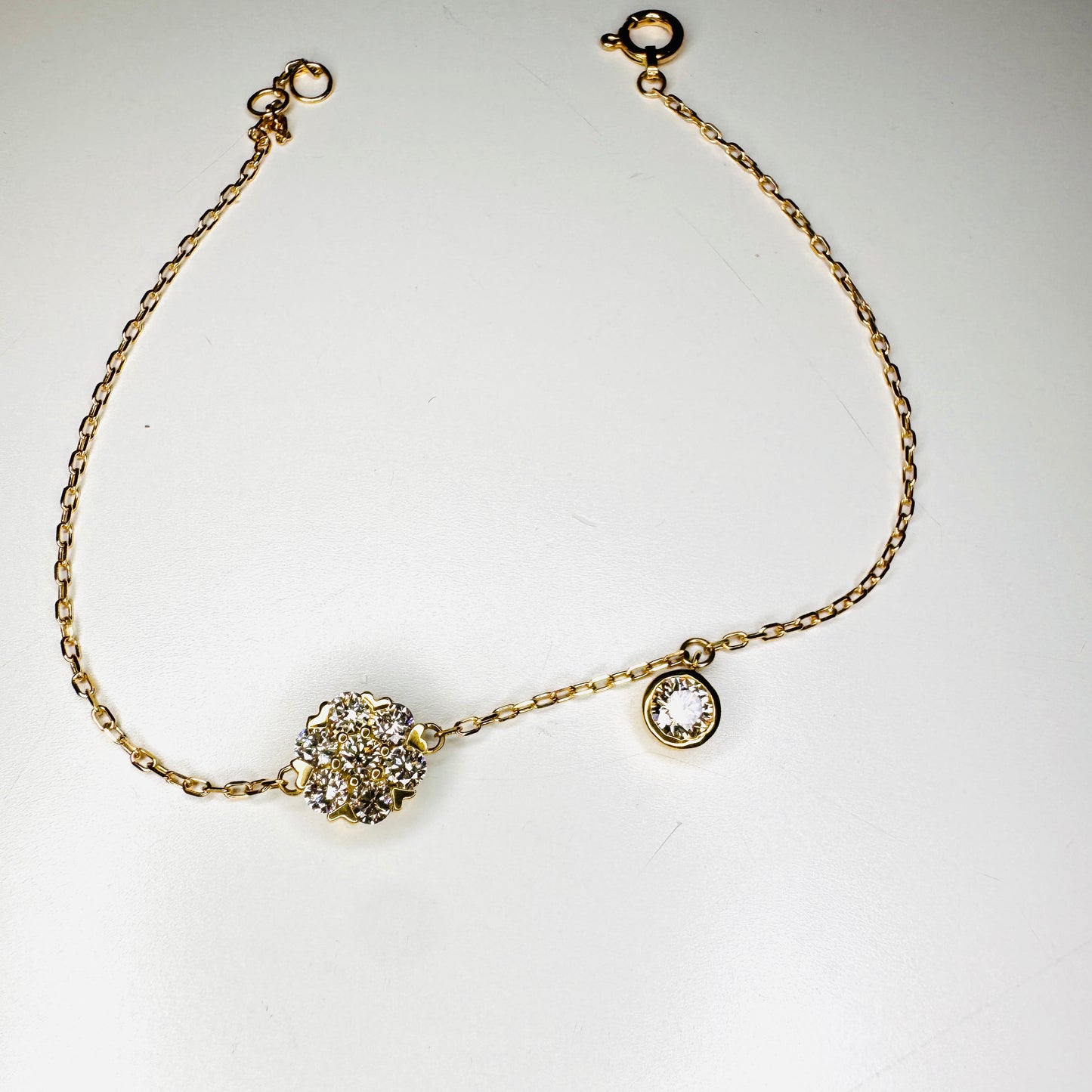 Chloe Diamond Charm Bracelet (Yellow Gold)