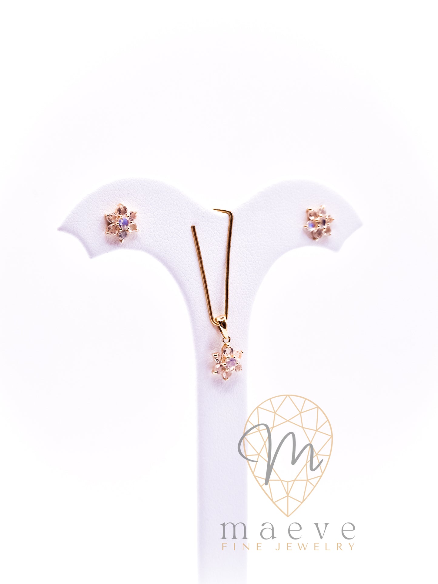Luna Birthstone Set - Rainbow Moonstone (June)