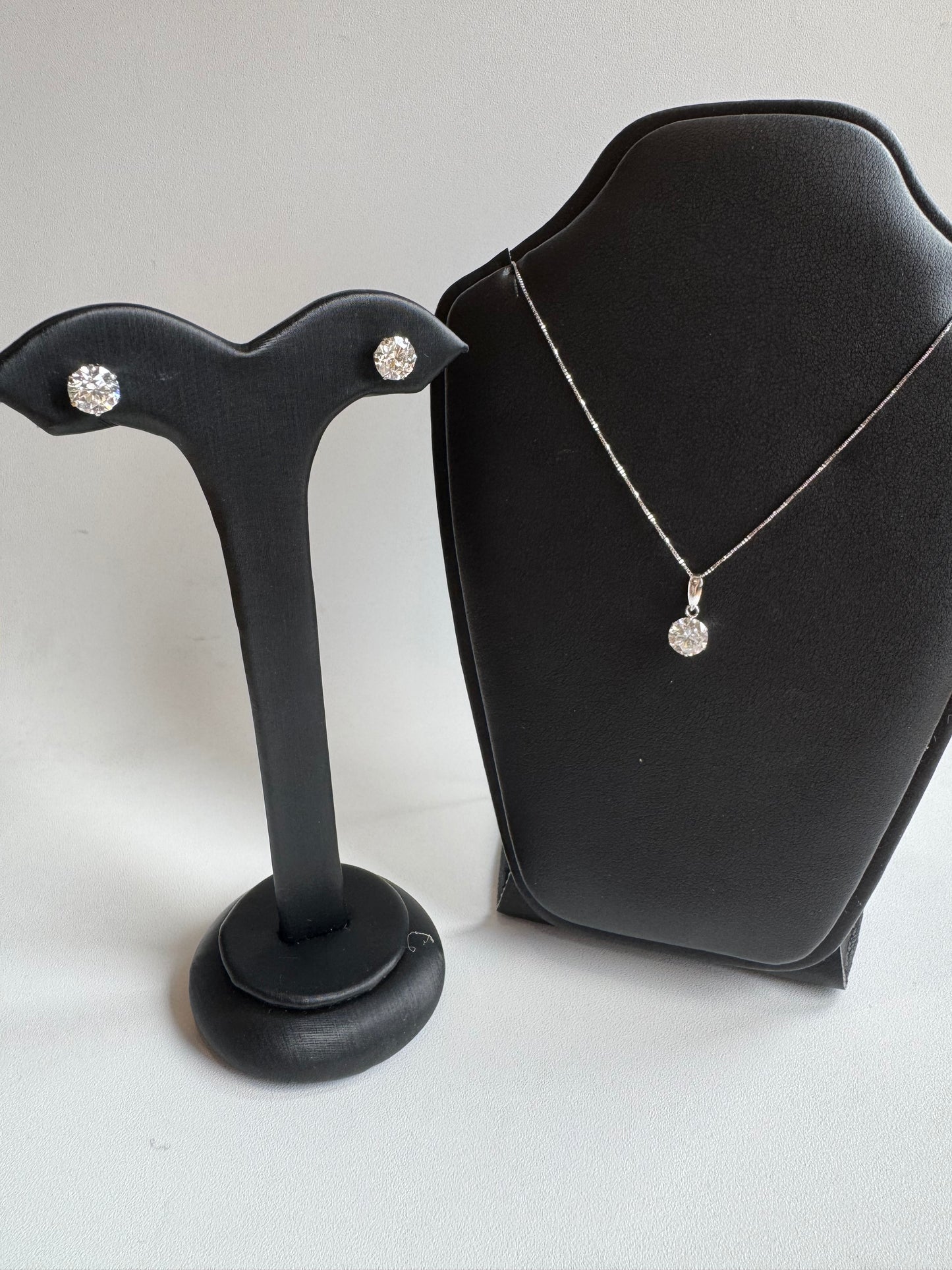 Classic Lab Grown Diamond Solitaire Necklace 1 carat