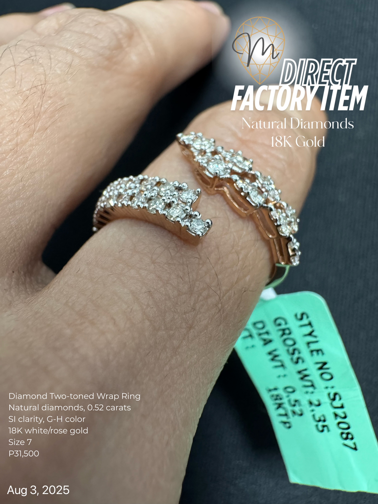 Factory Item: Diamond Two-toned Wrap Ring