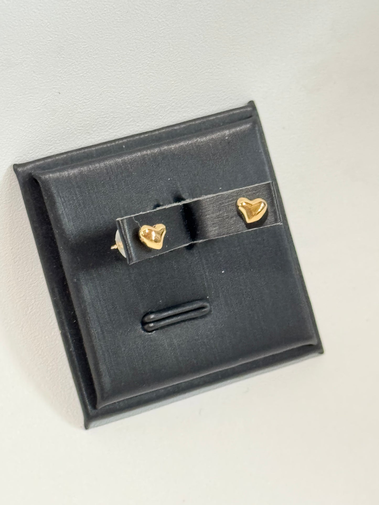 Quirky Gold Heart Studs Small