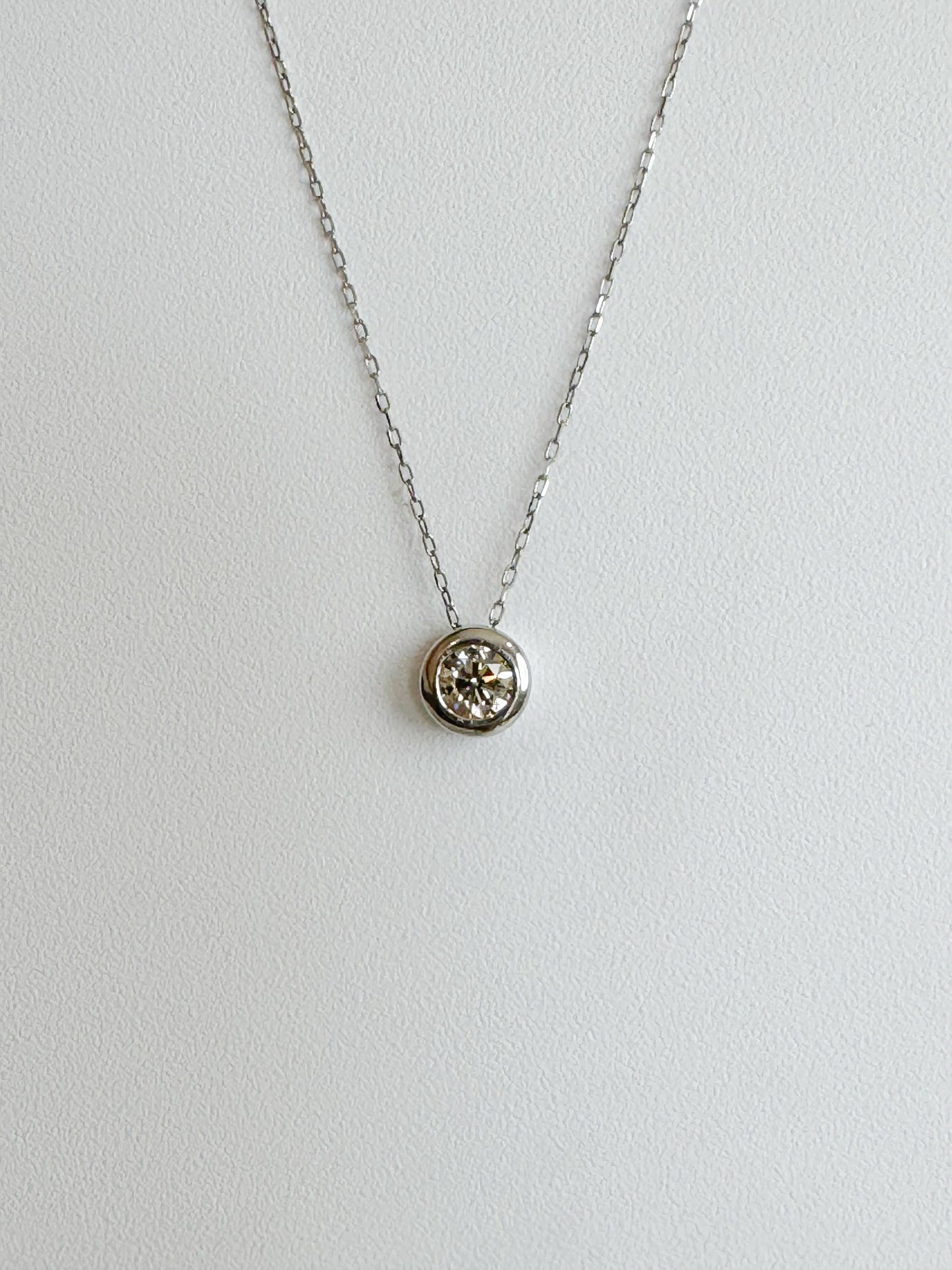 Tiziana 0.30 Carat Solitaire Pendant Necklace in Bezel Setting (Natural Diamond)