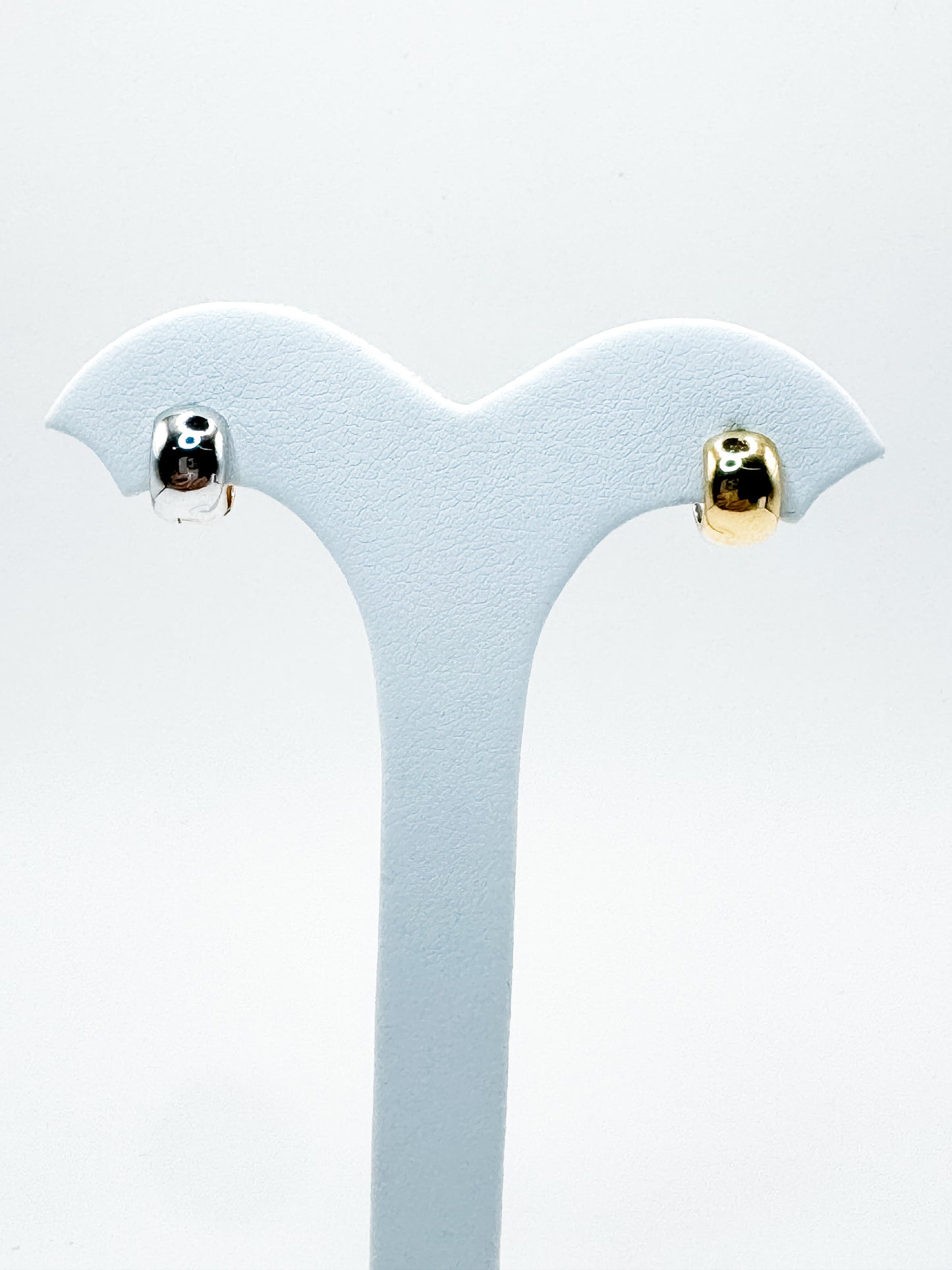 Valencia Reversible Huggies in Yellow and White Gold