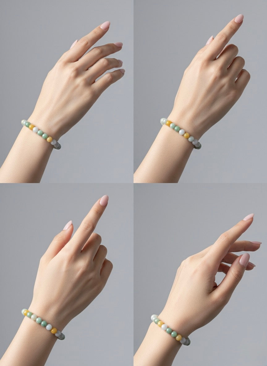 Premium Mixed Jade Crystal Bracelet with 10mm Beads