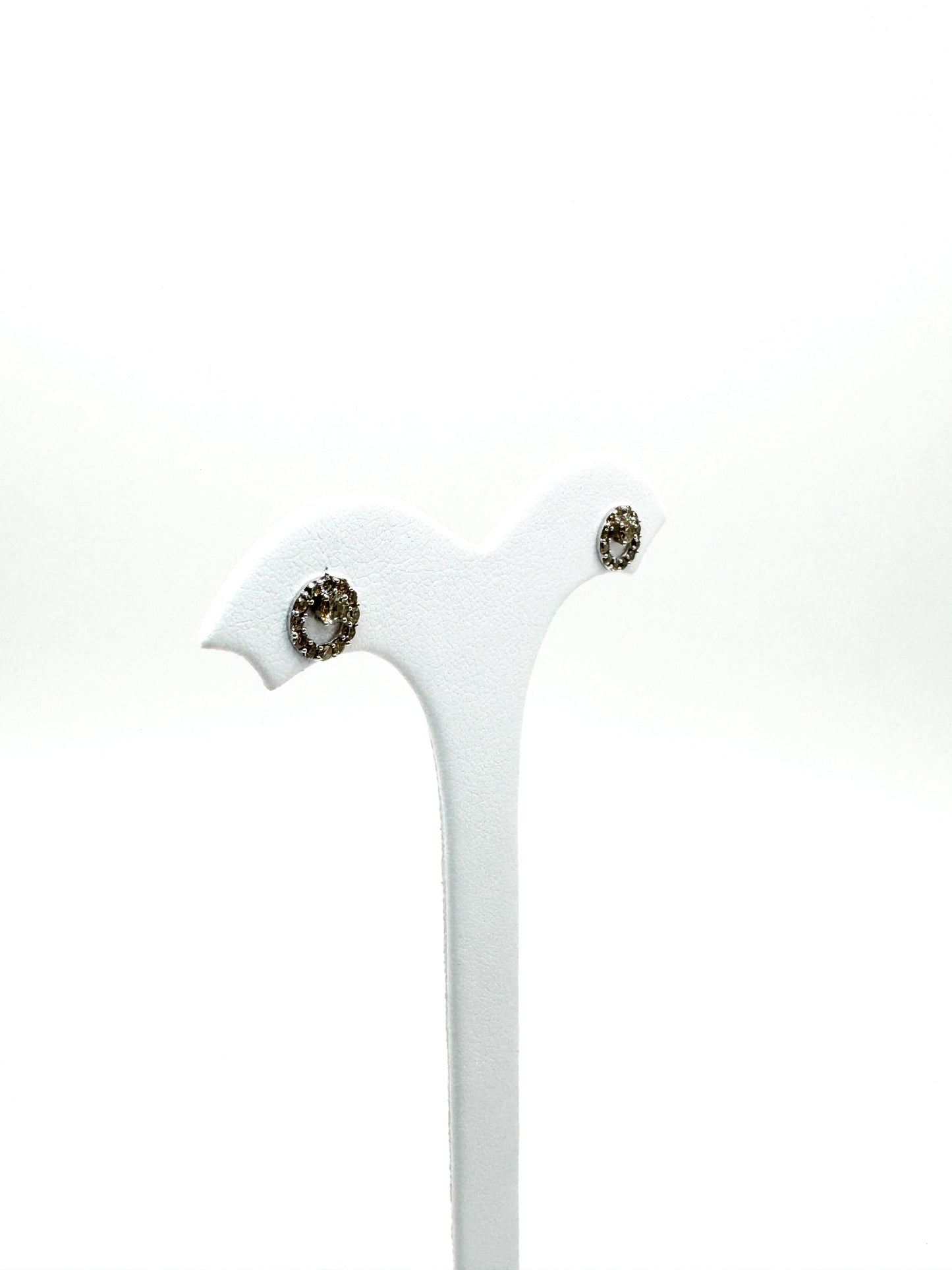 Athena Diamond Stud Earrings White Gold