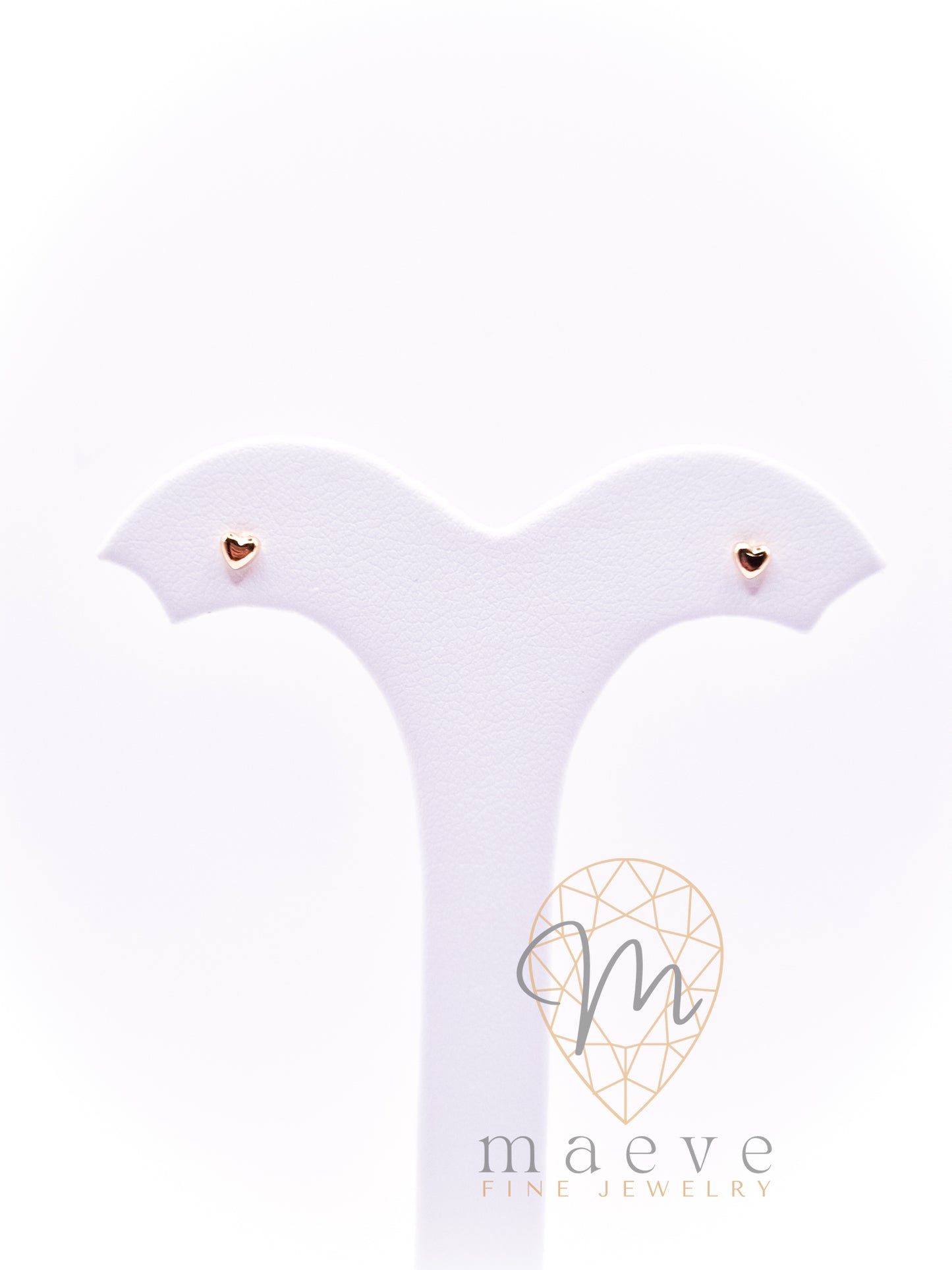 Classic Gold Heart Studs Micro