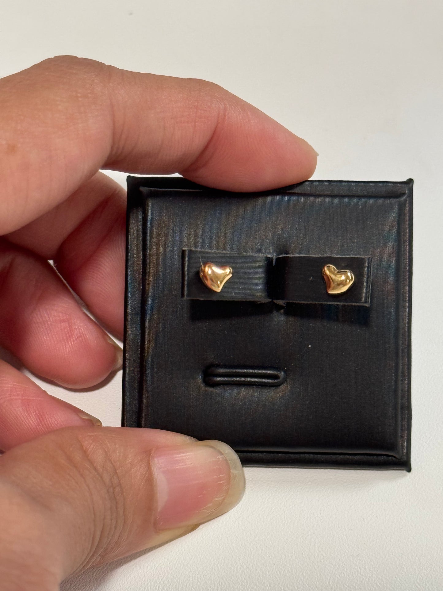 Quirky Gold Heart Studs Small
