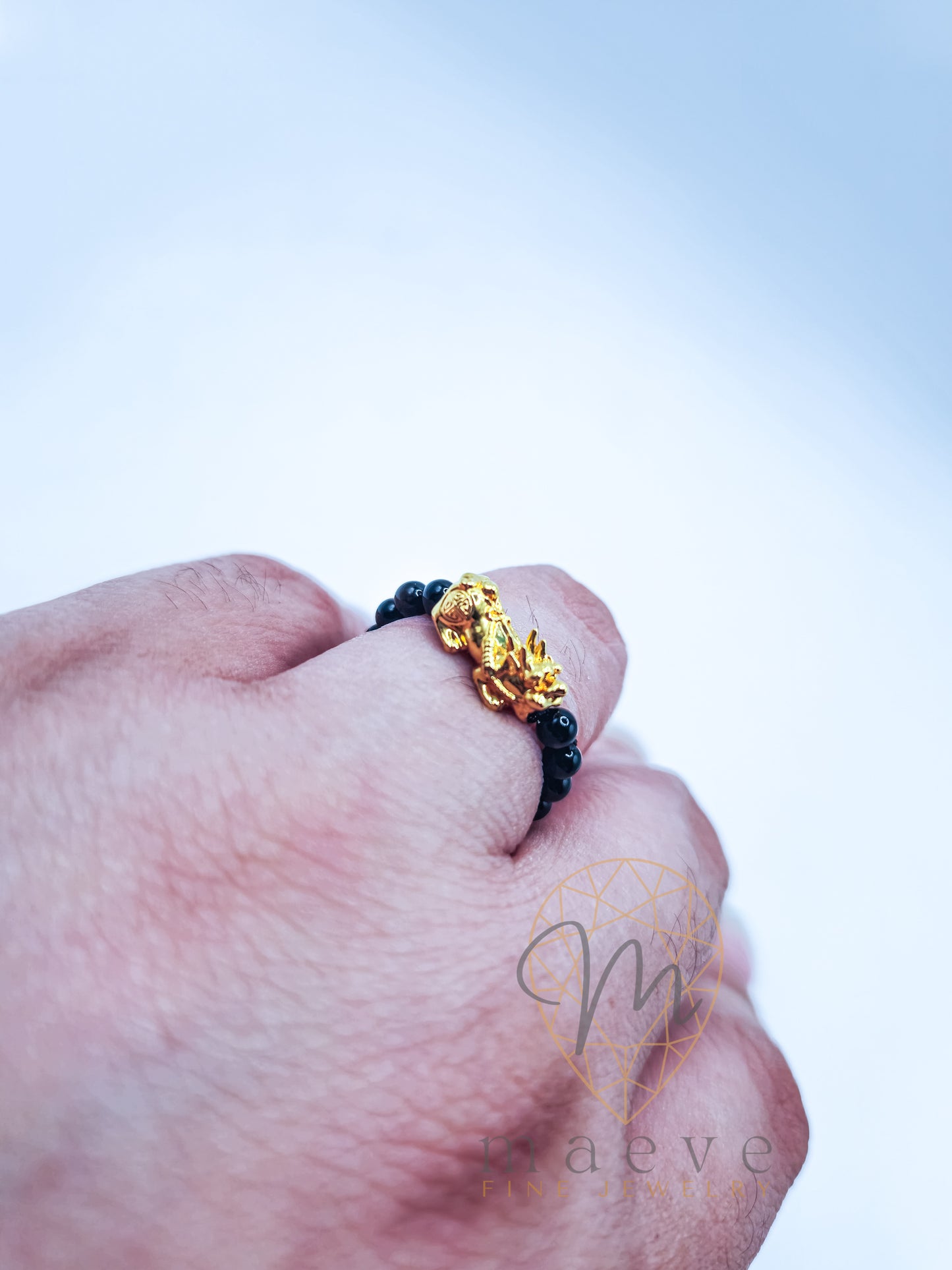 Felicity Piyao Ring - Black Agate