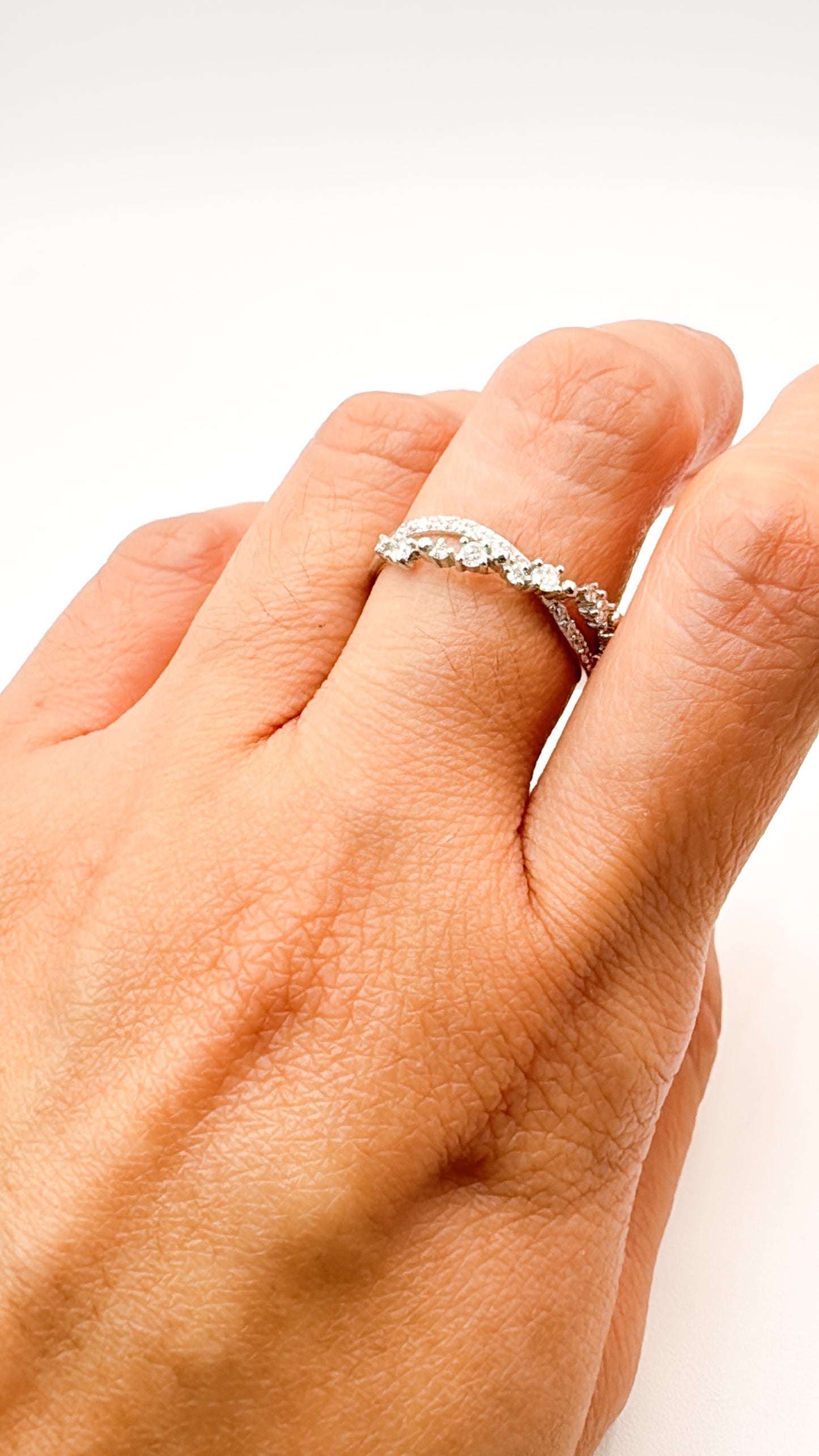 Manon Intertwined Half-eternity Diamond Ring