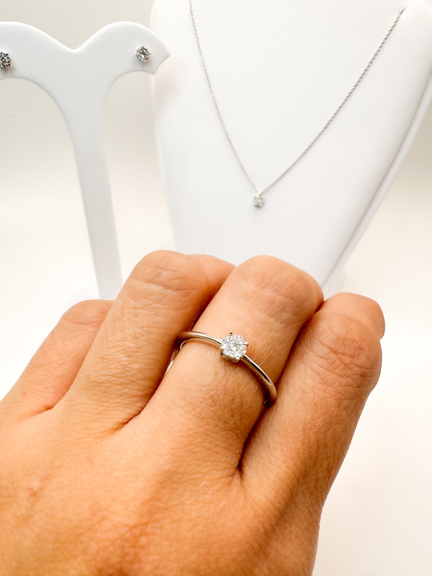 Elise Illusion Solitaire Set (Ring, Earrings and Necklace)
