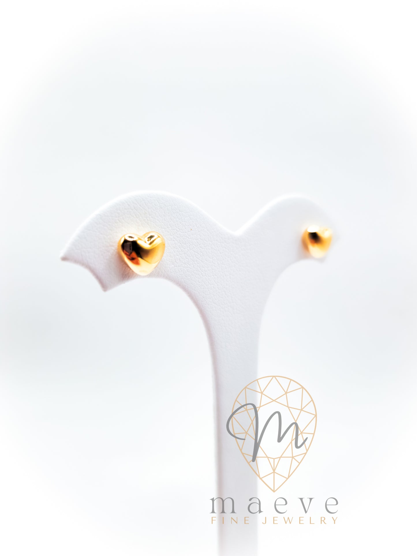 Classic Gold Heart Studs L