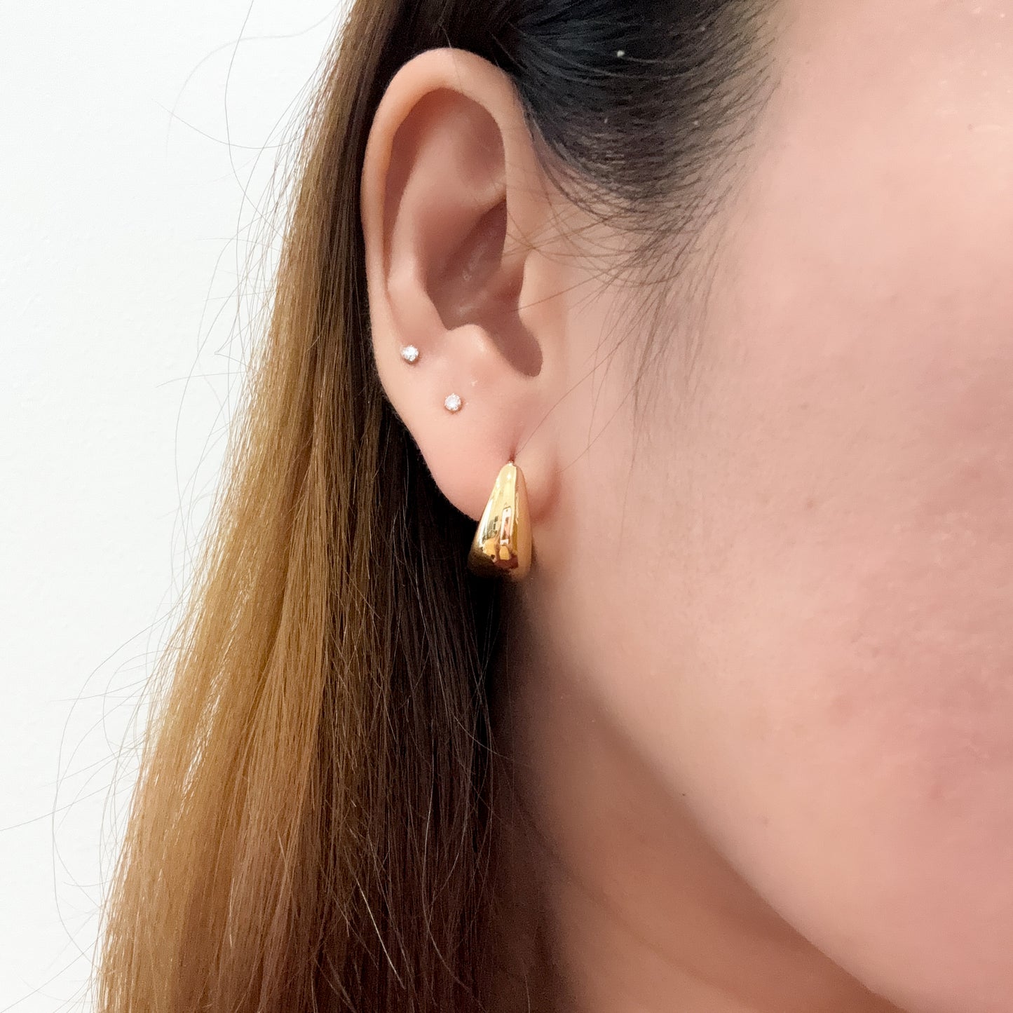 Alessandra Simple Gold Hoops
