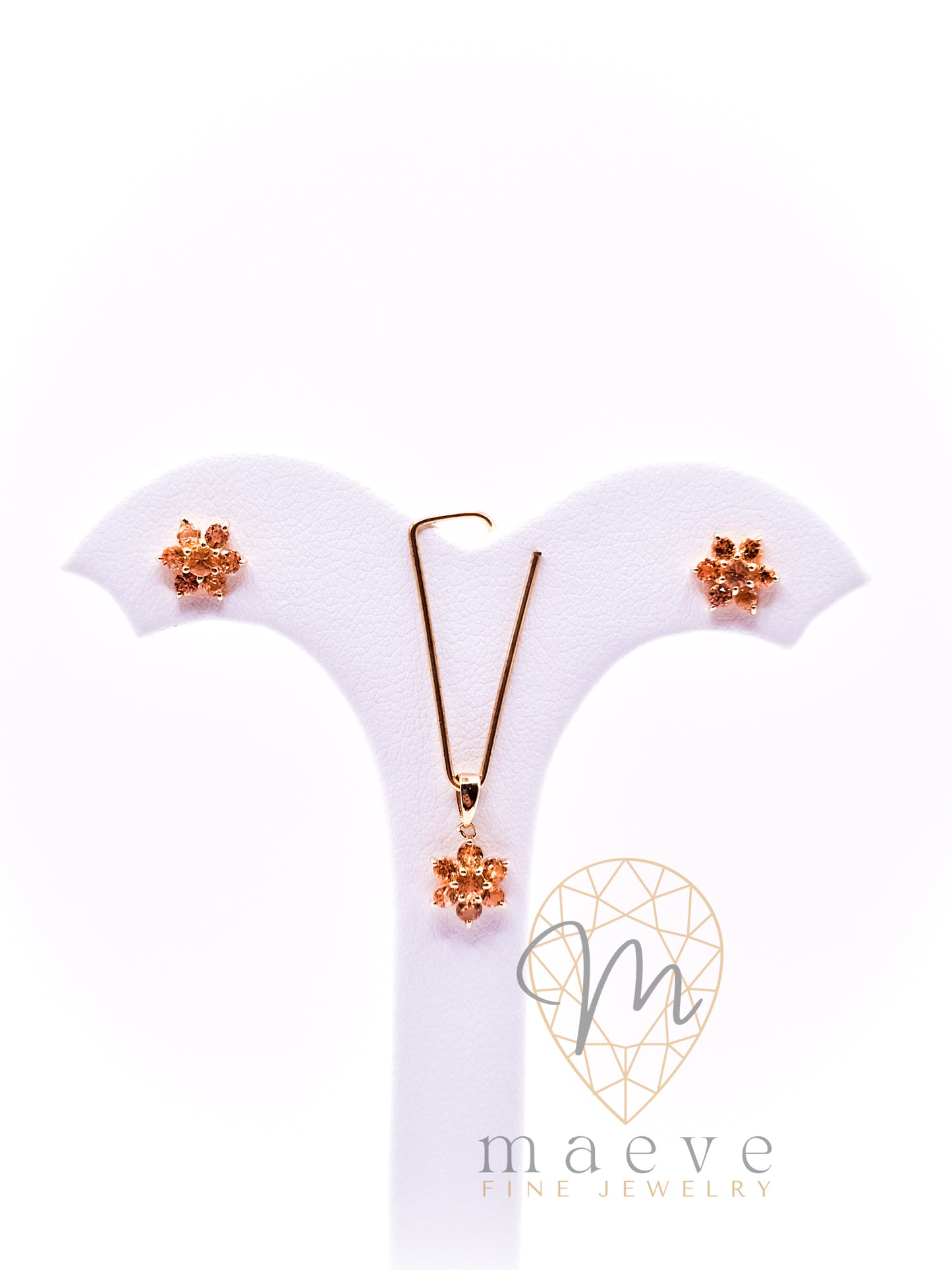 Luna Birthstone Set - Spessatite Garnet (January)