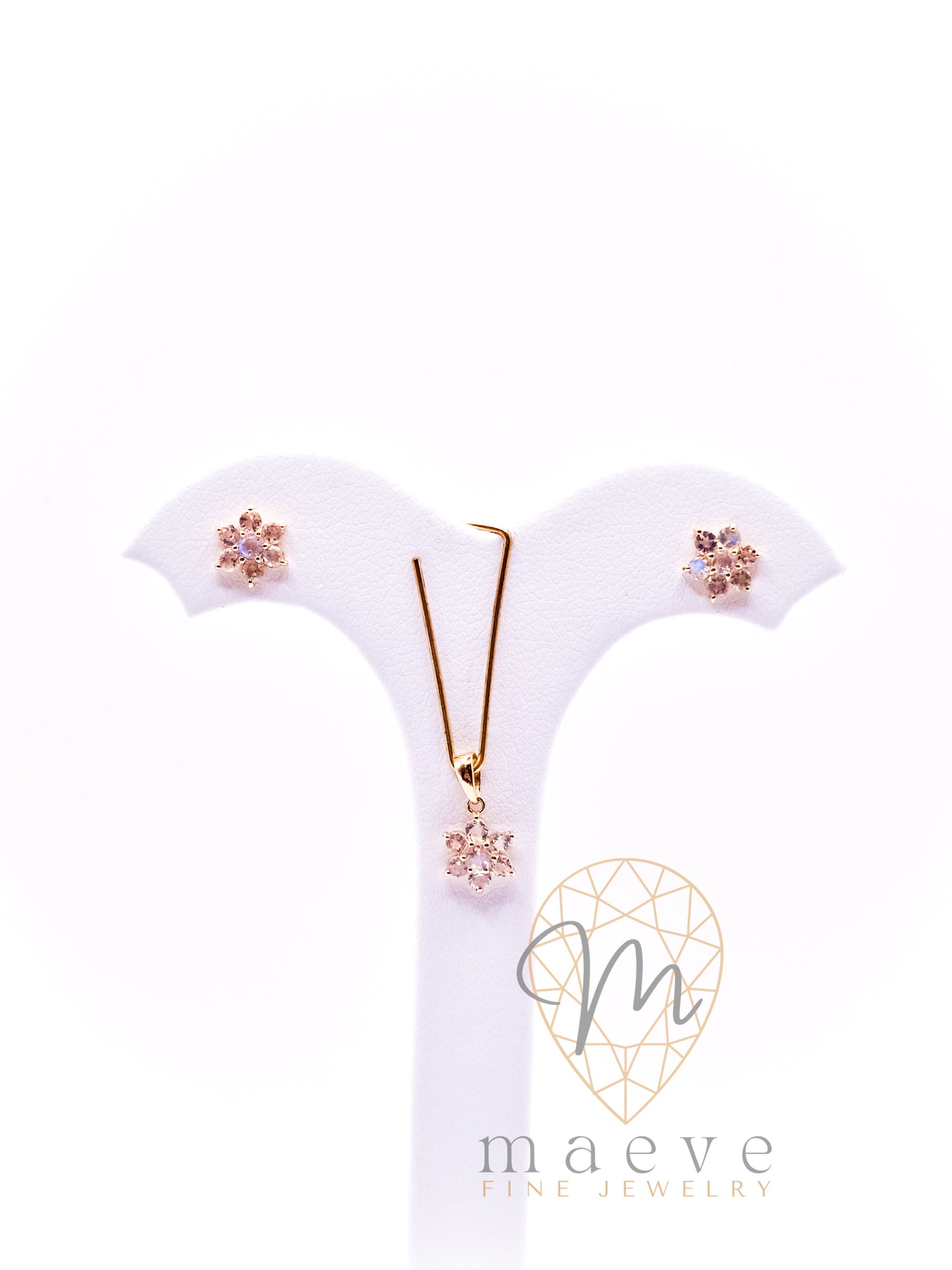 Luna Birthstone Set - Rainbow Moonstone (June)