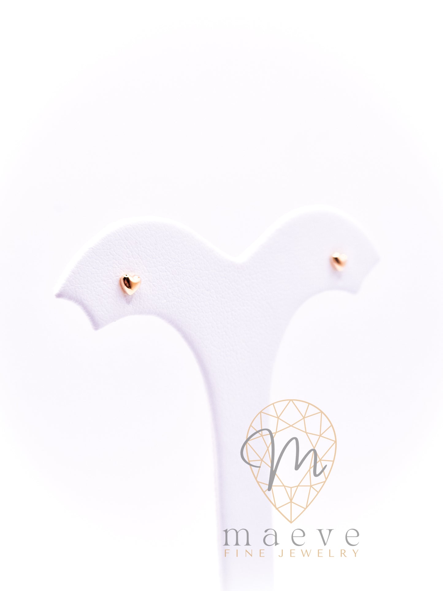 Classic Gold Heart Studs Micro
