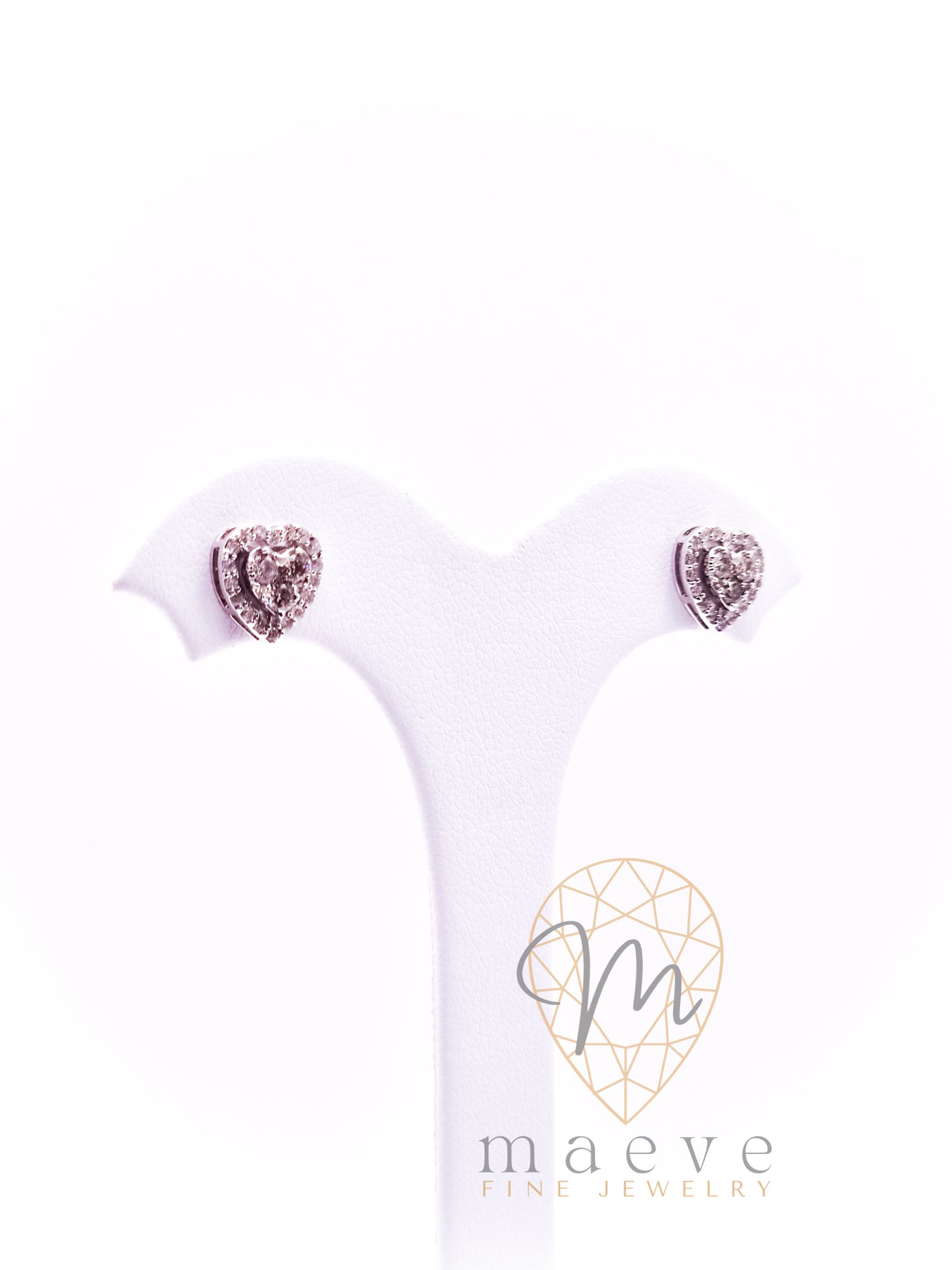 Classic Heart Diamond Earrings