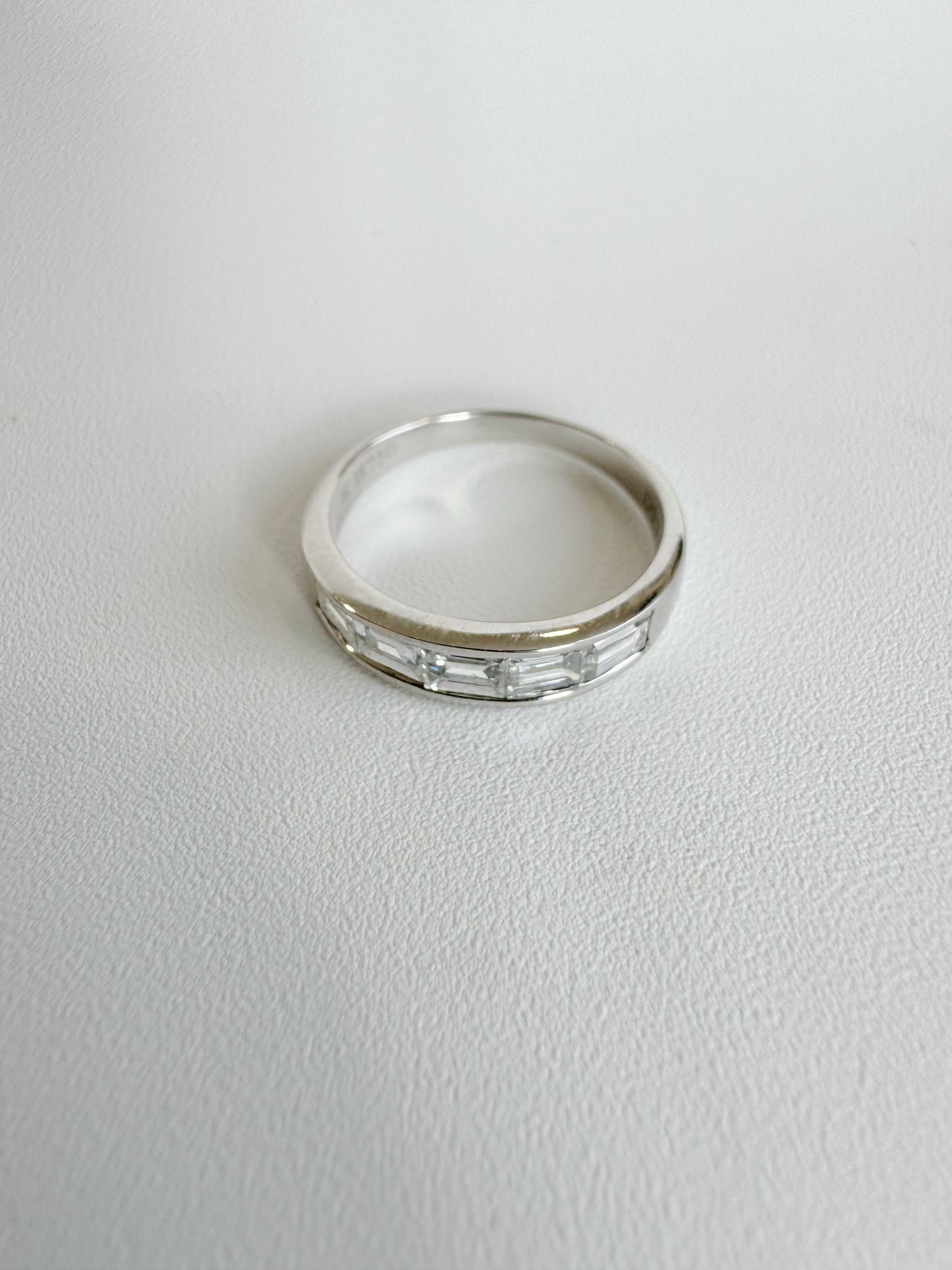 Rafaela Emerald Cut Diamond Half-Infinity Ring