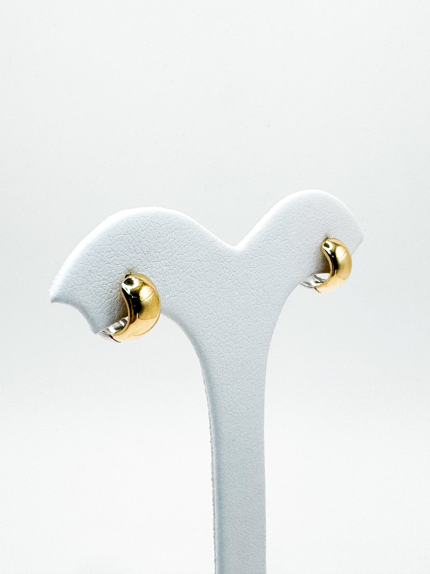 Valencia Reversible Huggies in Yellow and White Gold