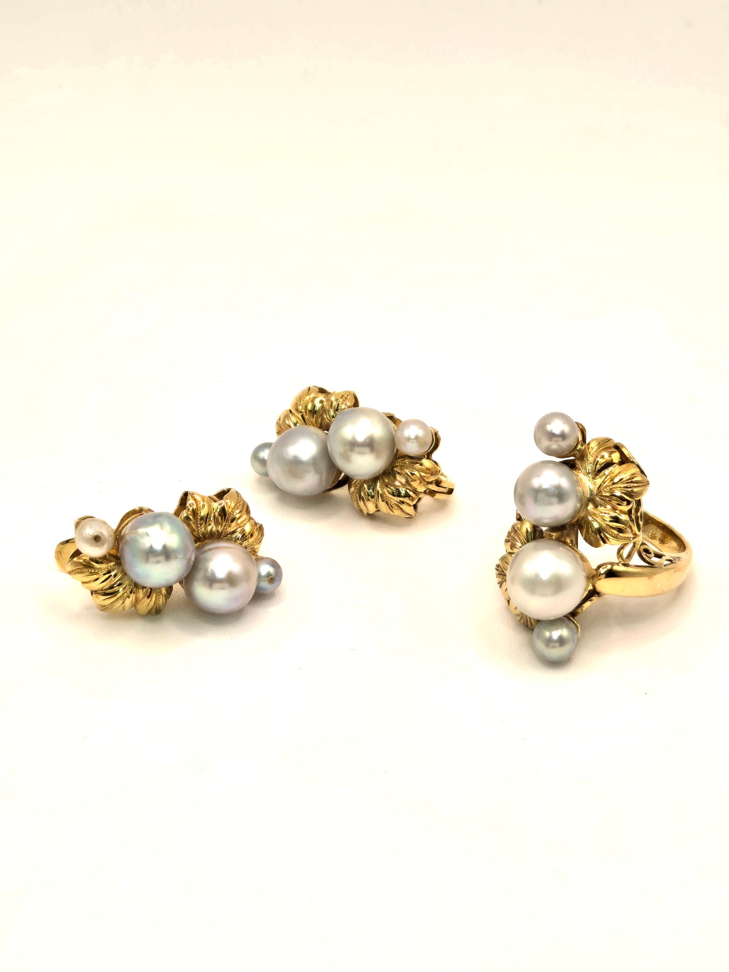Blue Wish Cultured Pearl Earrings and Ring Set