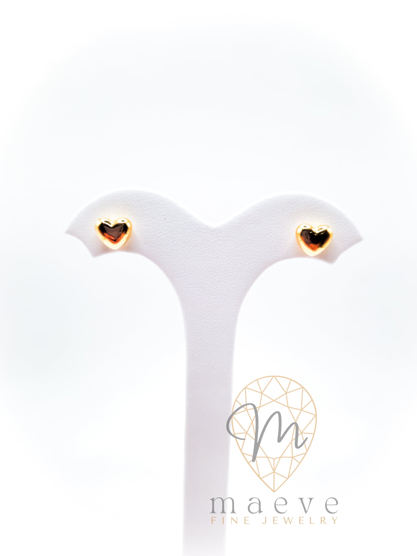 Classic Gold Heart Studs L