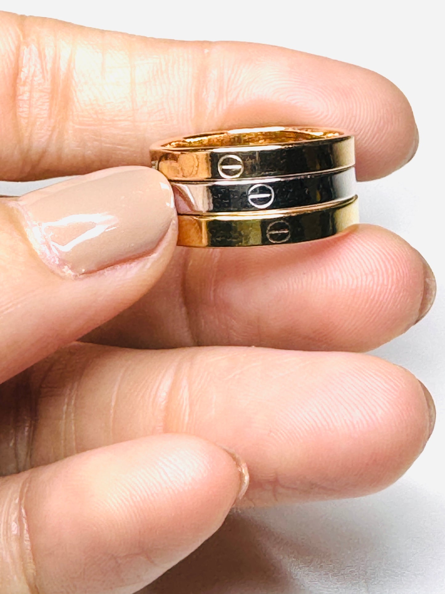 Alana Tricolor Stack Ring