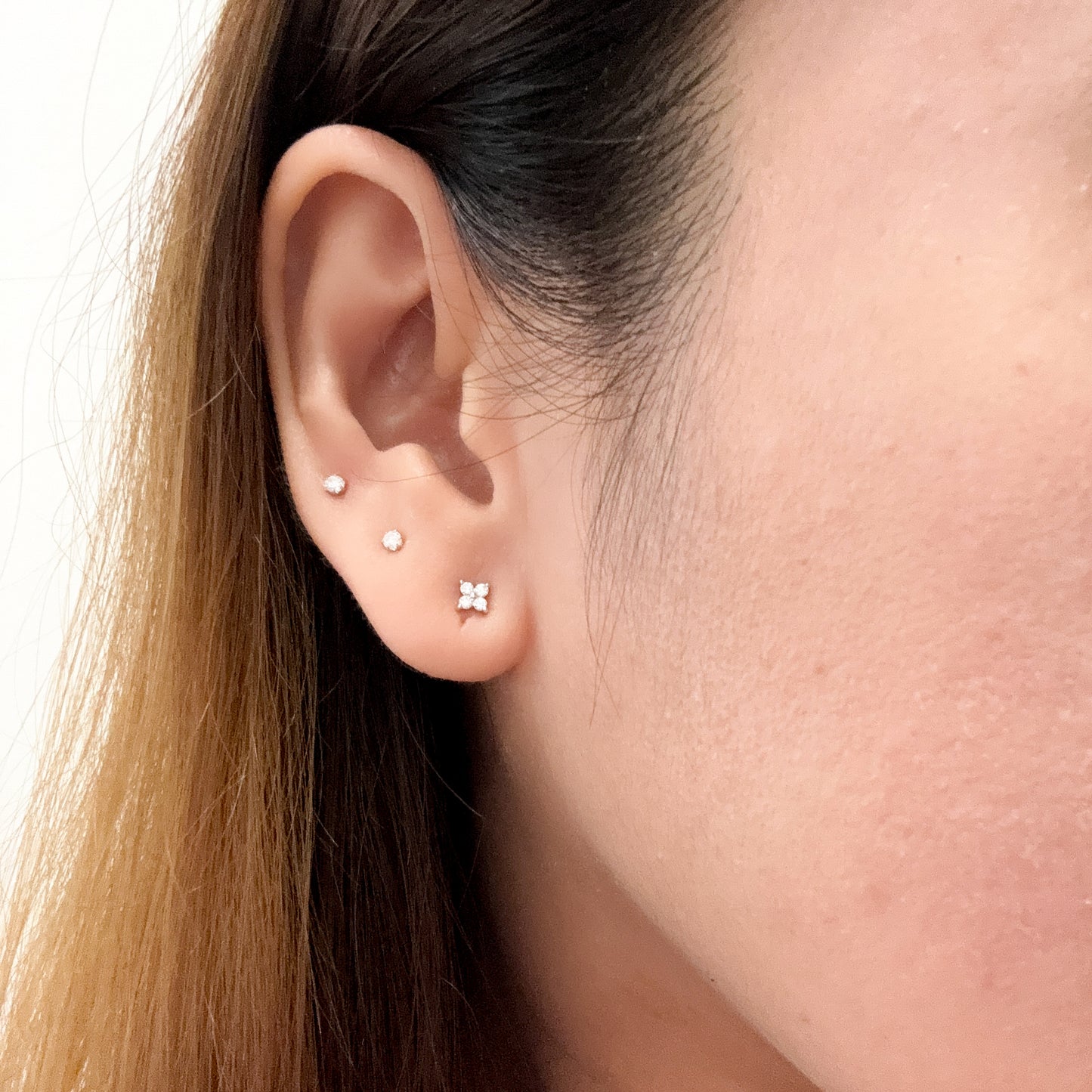 Alice Dainty Diamond Cluster Studs