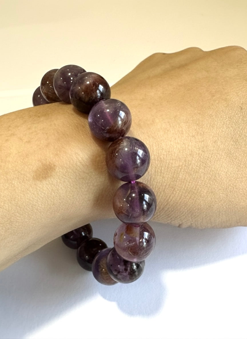 Super Seven Crystal Bracelet with 12mm Beads