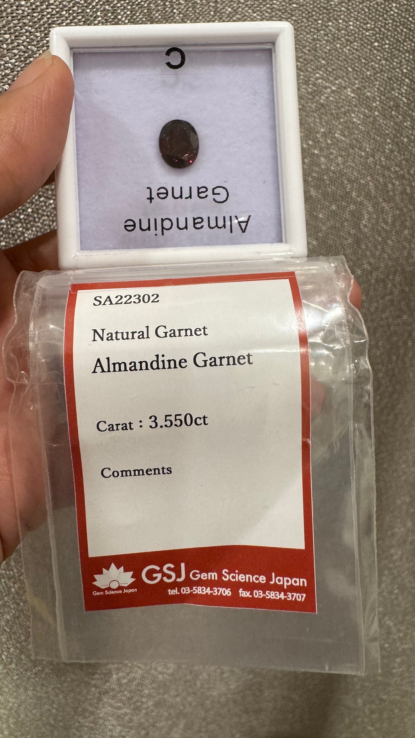 Loose Alamandine Garnet Oval Gemstone