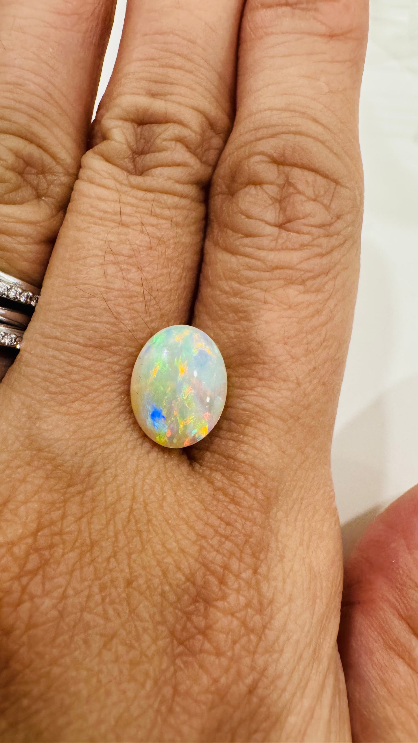 Loose Natural Opal Gemstone, Luminous Oval Shaped, 2.51 carats