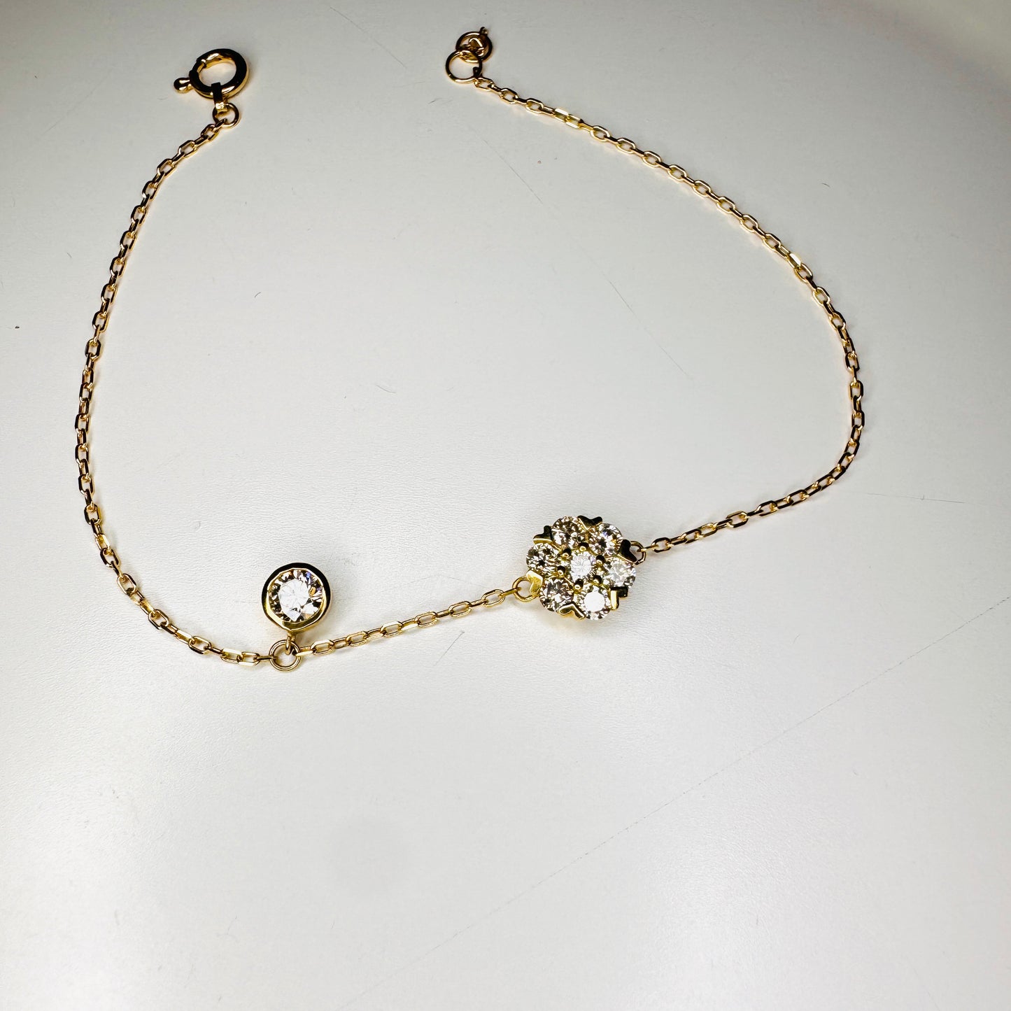 Chloe Diamond Charm Bracelet (Yellow Gold)