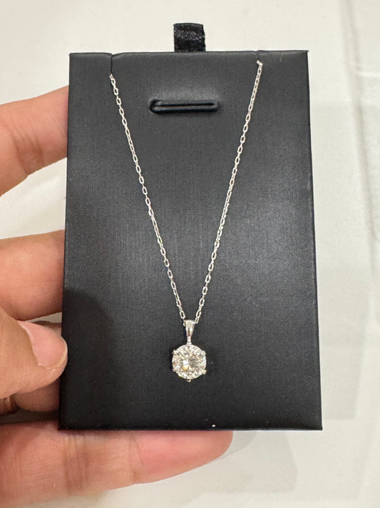 Factory Item: 1-Carat Solitaire Diamond Pendant with Chain