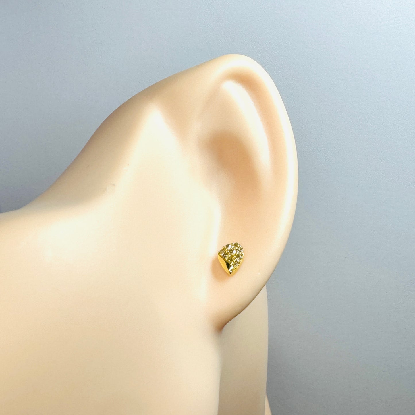 Prue Teardrop Illusion Studs (Yellow Gold)