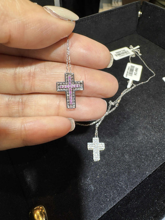 Factory Item: Marethe Diamond Cross Pendant on Chain Multi-way