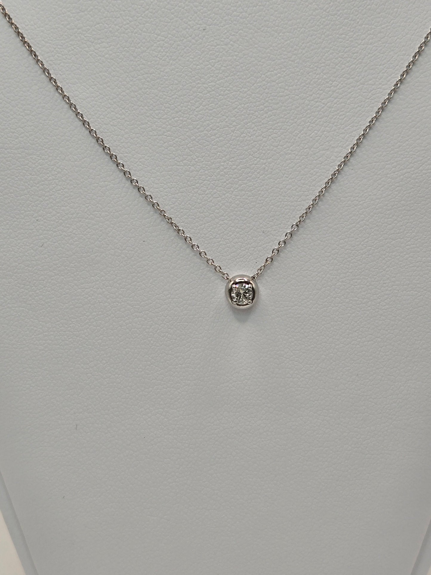 Zita Bezel Solitaire Diamond Necklace