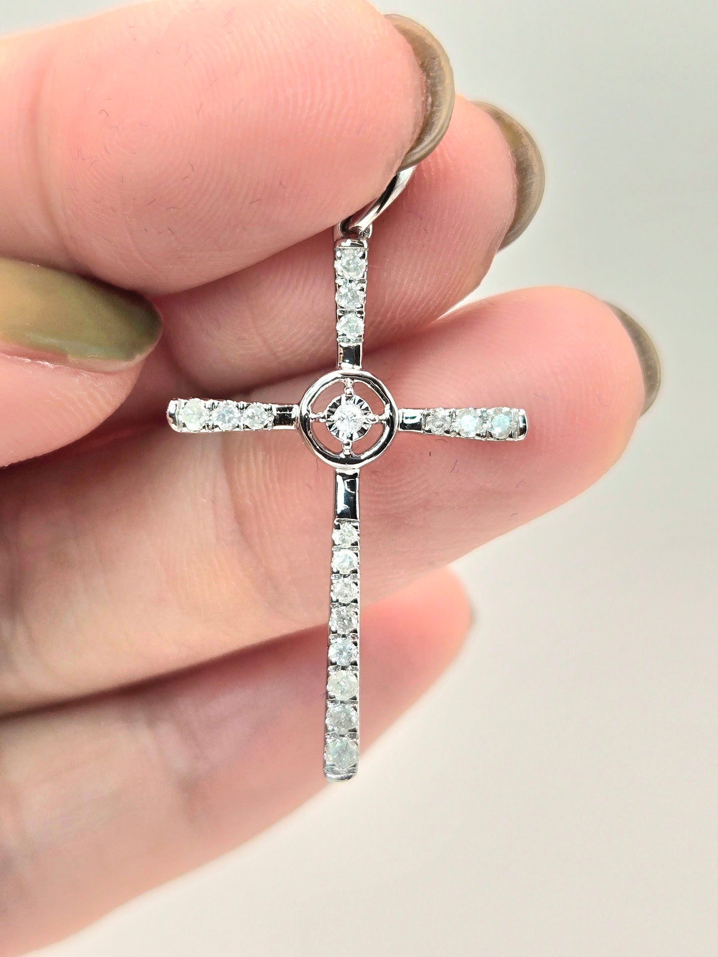 Trinity Diamond Cross Pendant