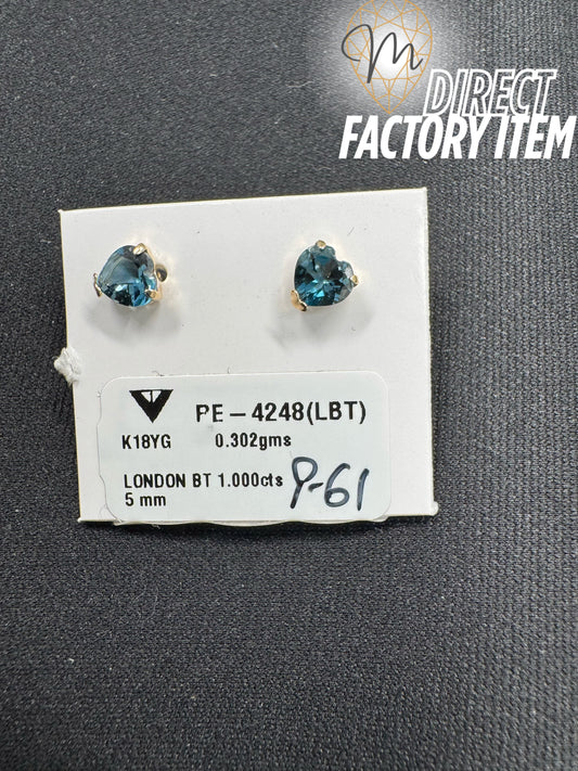 Factory Direct: London Blue Topaz Studs