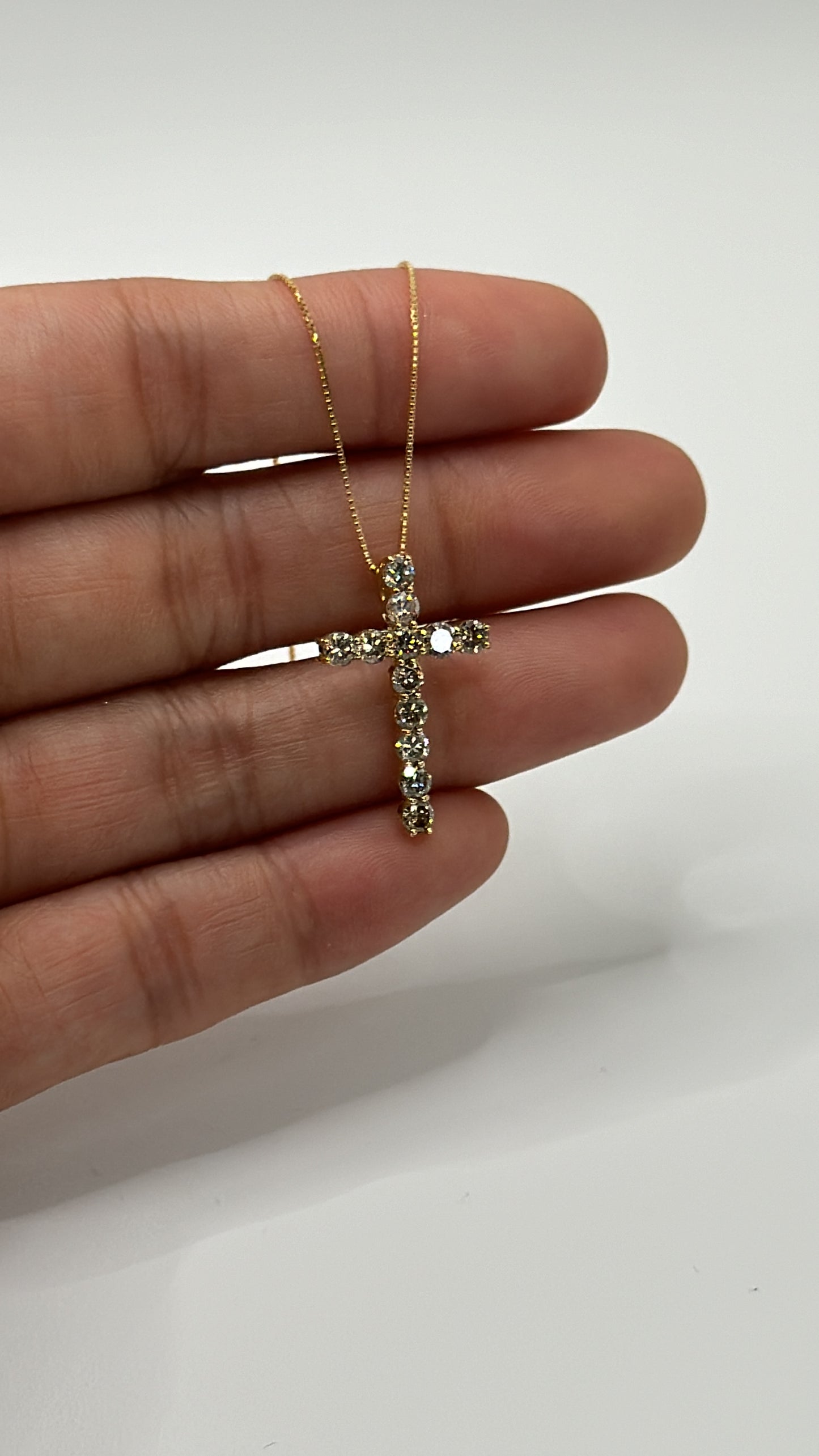 Creed 12-stone Cross Diamond Necklace