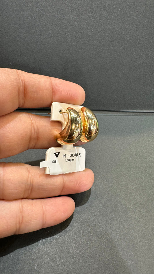 Factory Item: Giselle Yellow Gold Earrings (Electroform Gold)