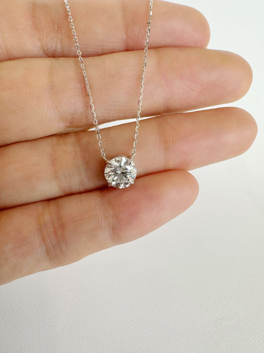 Elena 1-Carat Solitaire Pendant Necklace (Lab Grown Diamond)