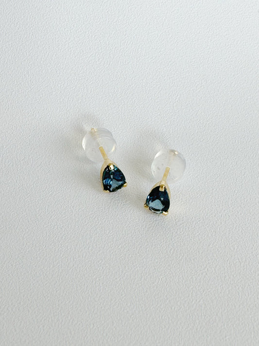 London Blue Topaz (Pear Cut) Stud Earrings